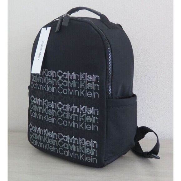 Calvin Klein H1GKECT3 Unisex Large Black Signature Ombre Nylon Backpack $160 - Picture 3 of 12